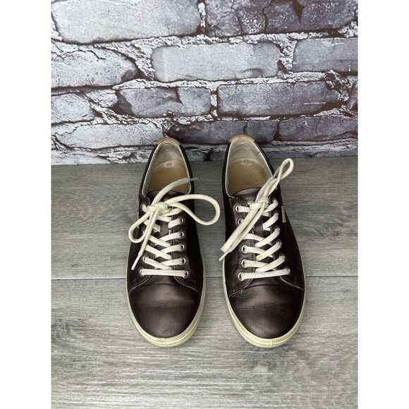 Ecco Soft 7 Purple Bronze Casual Lace Up Sneakers Shoes Women Sz 37EU/6.5M US - Picture 13 of 16